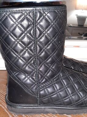 Ugg Quilted Black Winter Boots